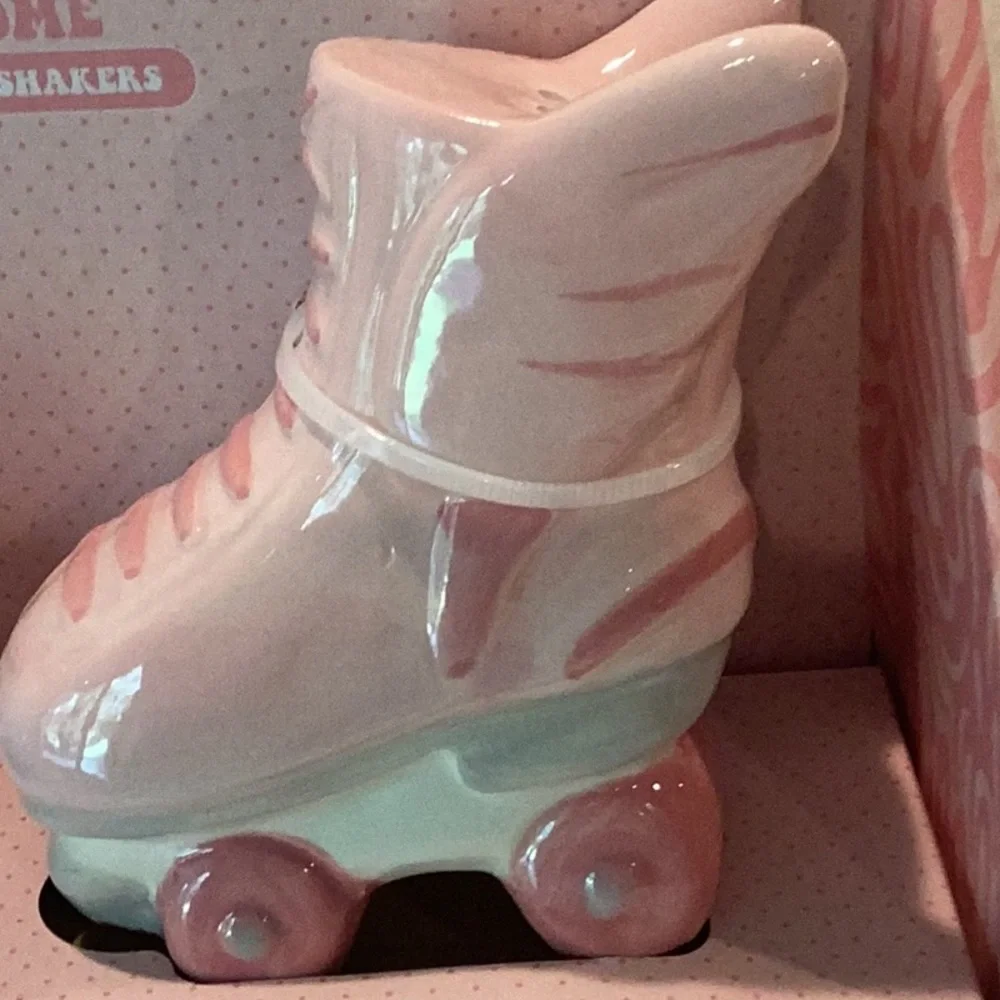 Pink Skates Salt and Pepper set